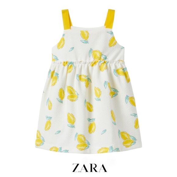 Zara Other - ZARA Kids | Yellow | LEMON PRINTED JACQUARD DRESS